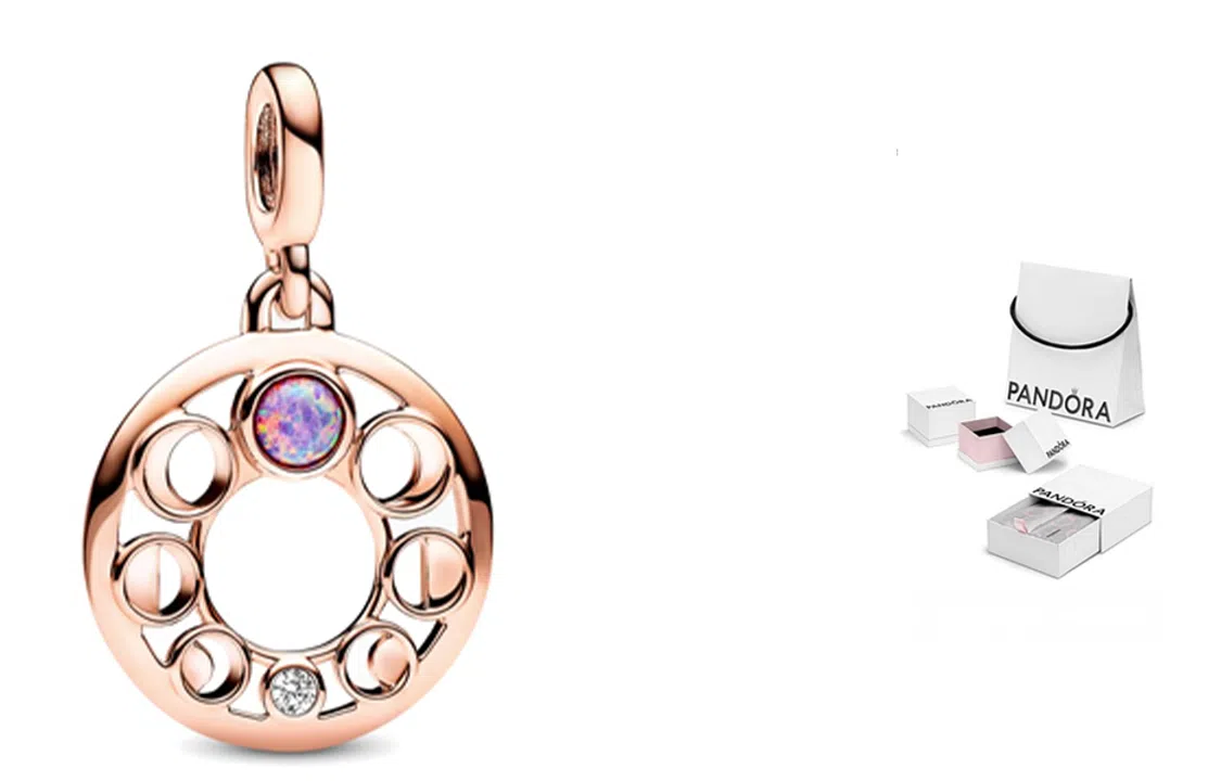 Pandora Crescent Moon Pendant Rose Gold
