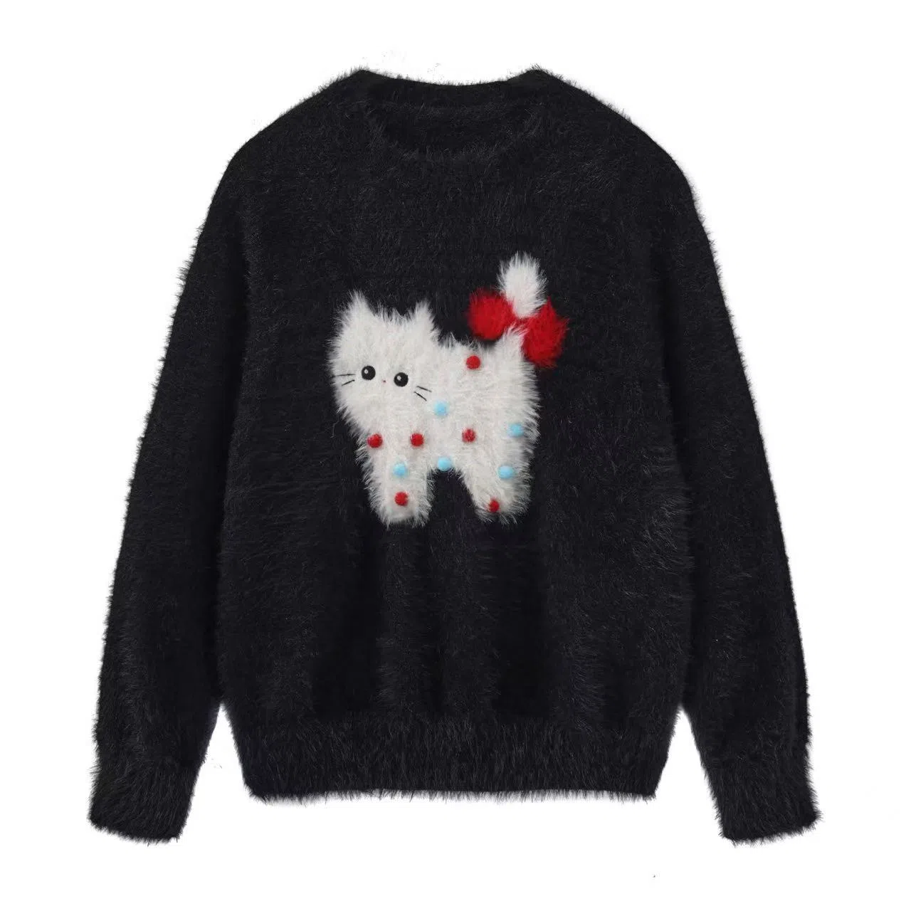 COLDSTONE Cat 3D Retro Loose Sweater