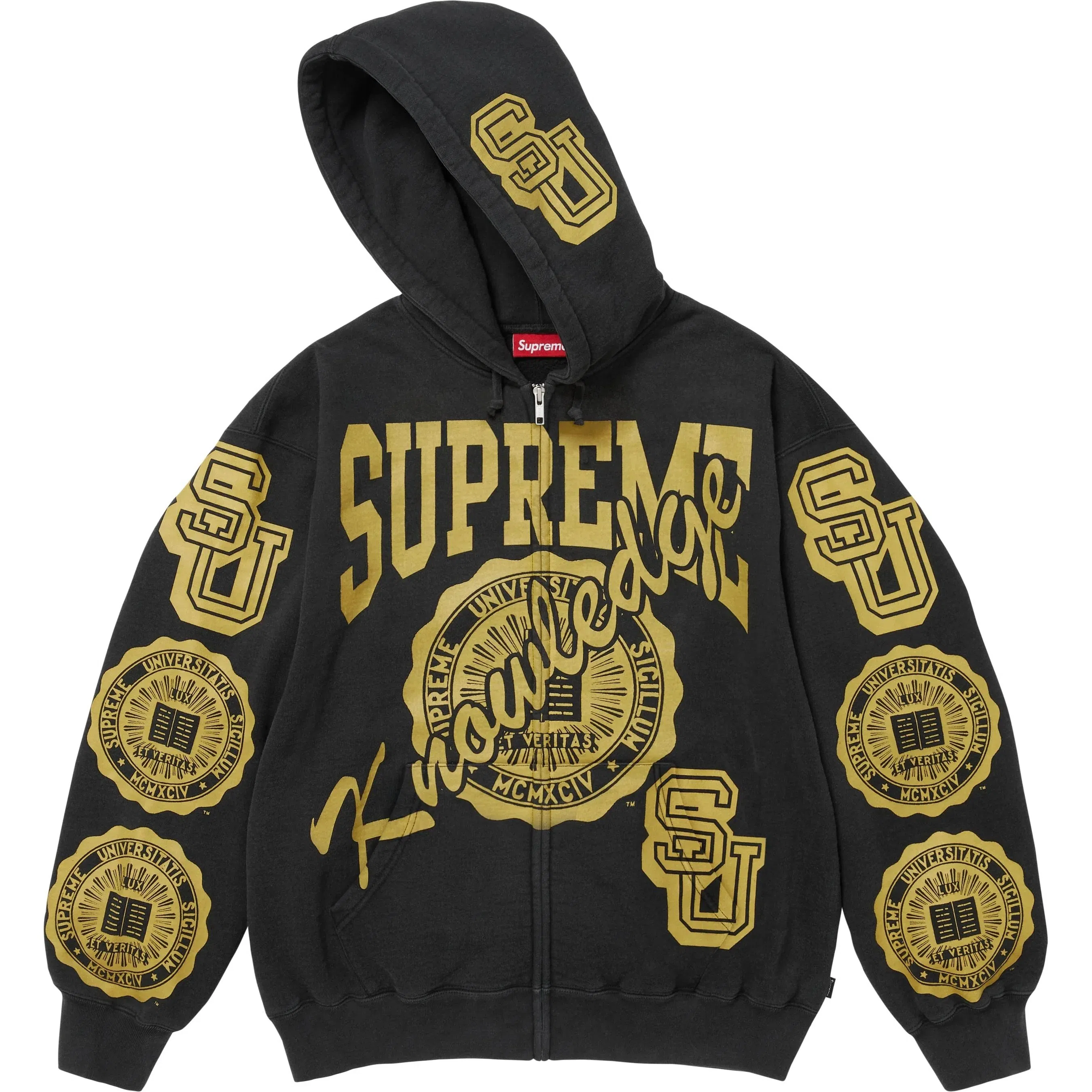 Supreme FW25 FW25 Knowledge Reigns Zip Up Hooded Sweatshirt logo