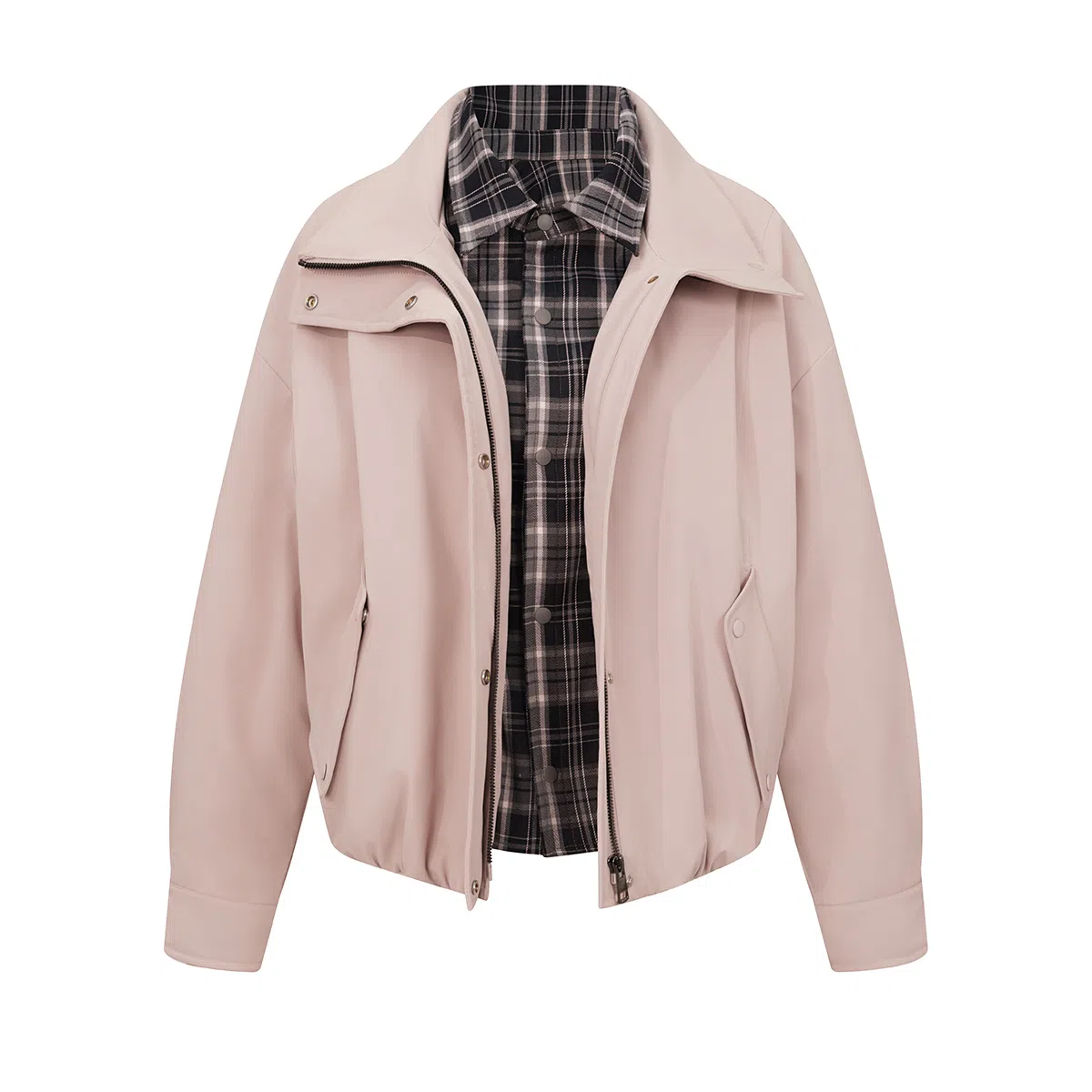 鸭鸭 冬季 时尚百搭假两件工装羽绒服外套 女款