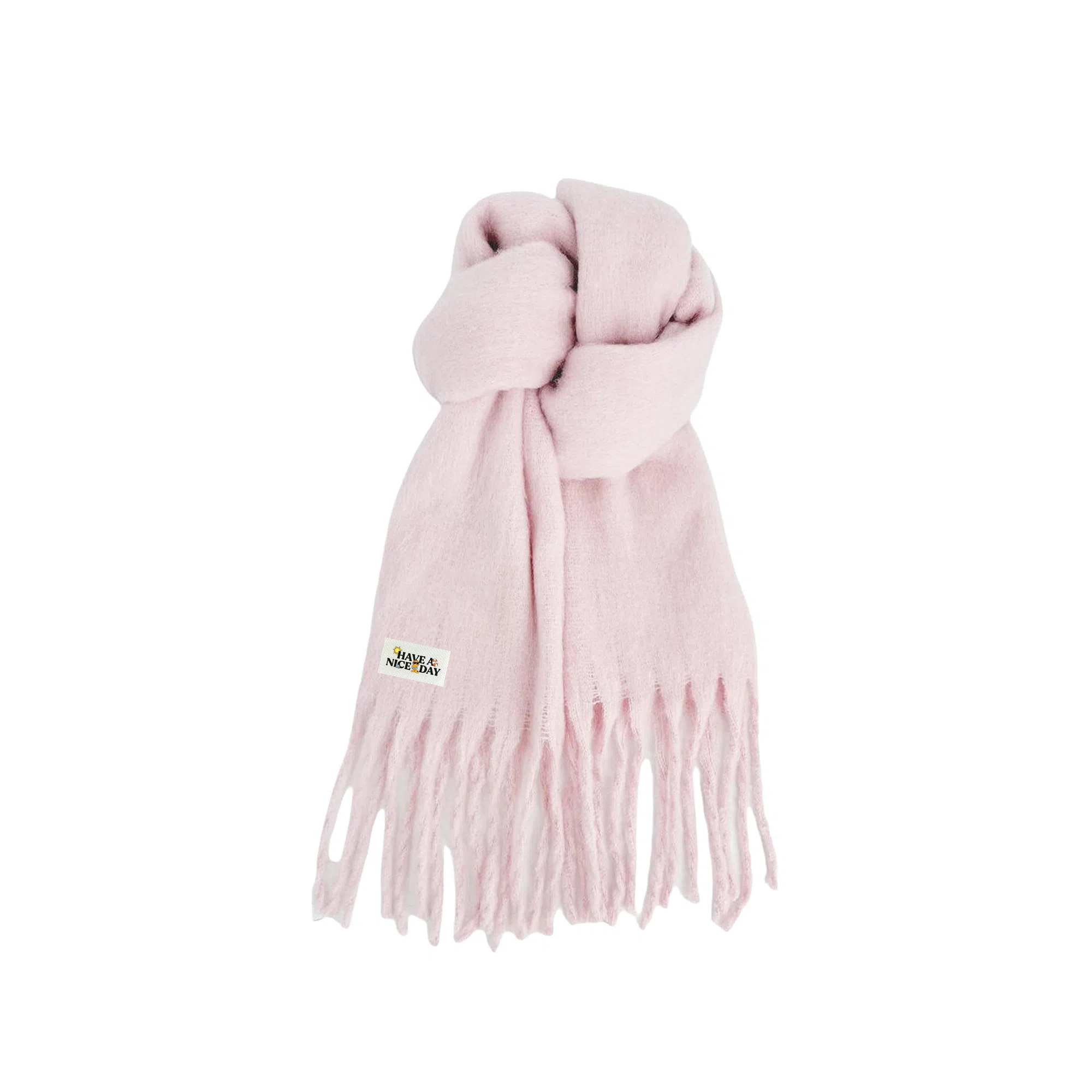 加菲猫家族 冬日高级氛围感简约纯色流苏设计时尚百搭保暖柔软 绒线围巾 男女同款情侣款