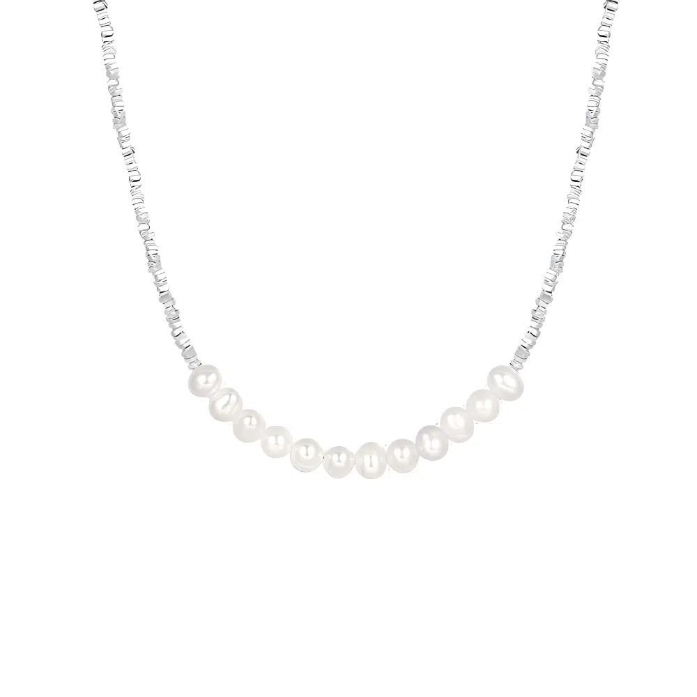【S925银 碎碎有钱】 福韵金 六桂福 碎银两珍珠轻奢简约高级时尚设计小众新中式温柔气质氛围感显白甜蜜表白女友百搭 银 项链 女款