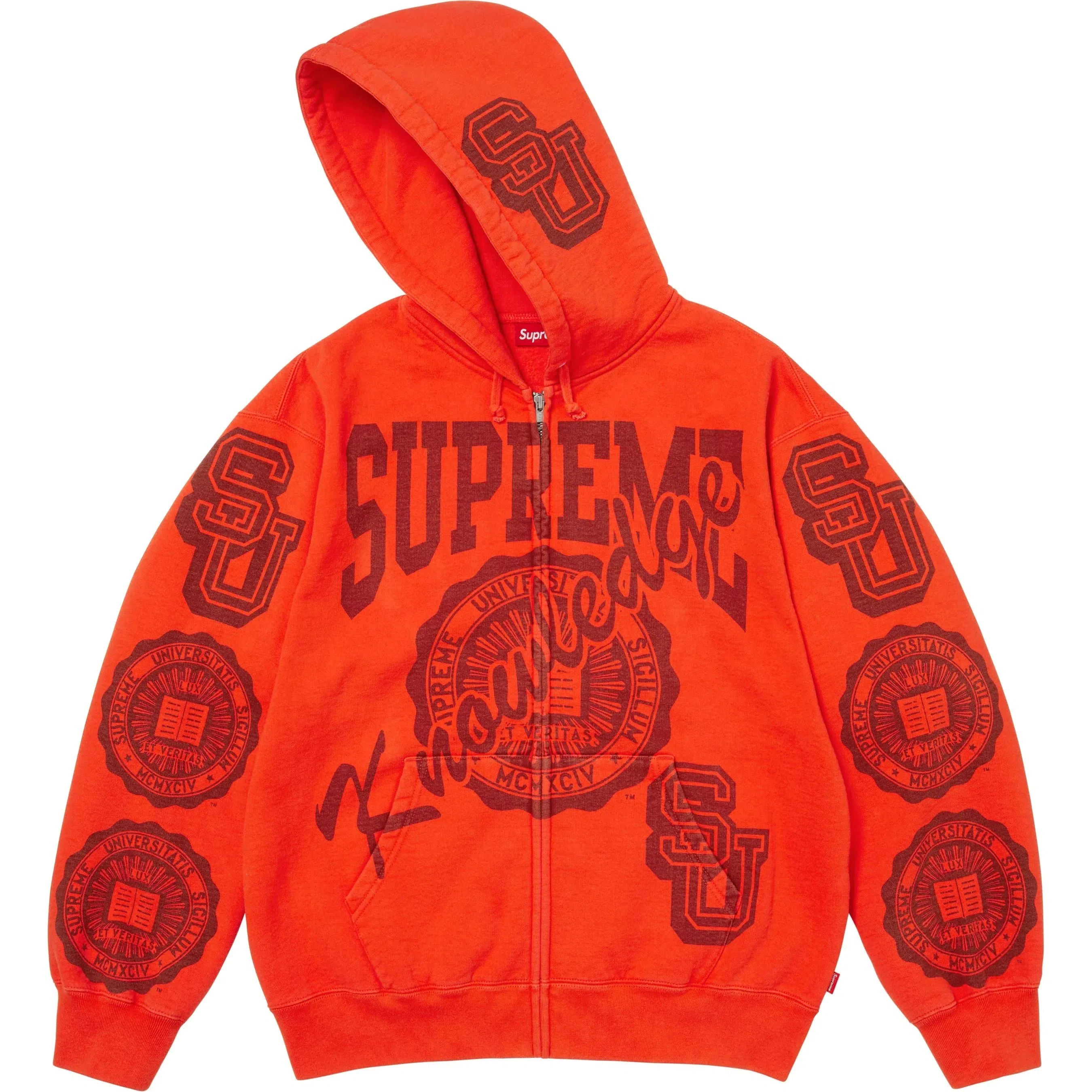 Supreme FW25 FW25 Knowledge Reigns Zip Up Hooded Sweatshirt logo