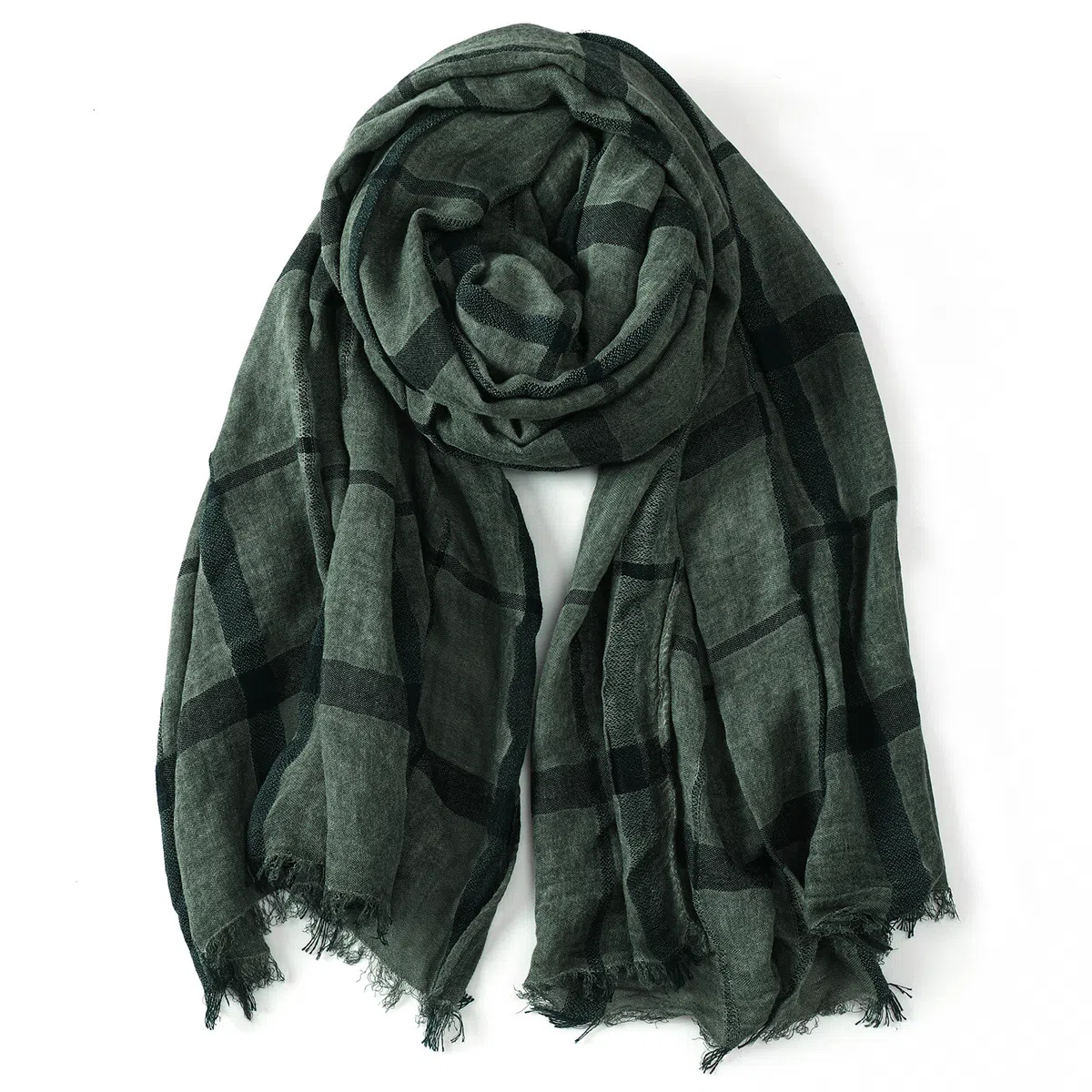 ROUTE 66 Plaid Scarf