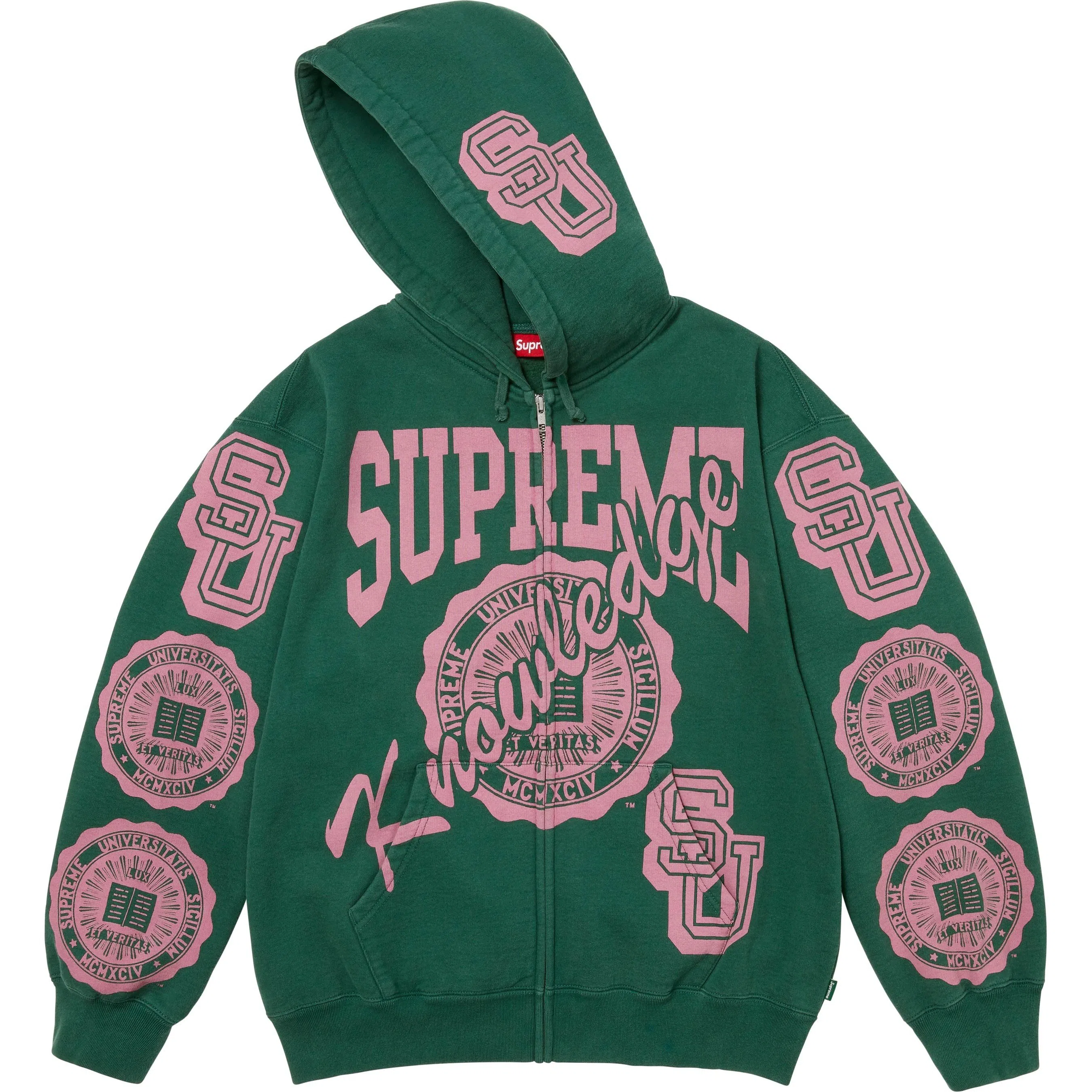 Supreme FW25 FW25 Knowledge Reigns Zip Up Hooded Sweatshirt logo