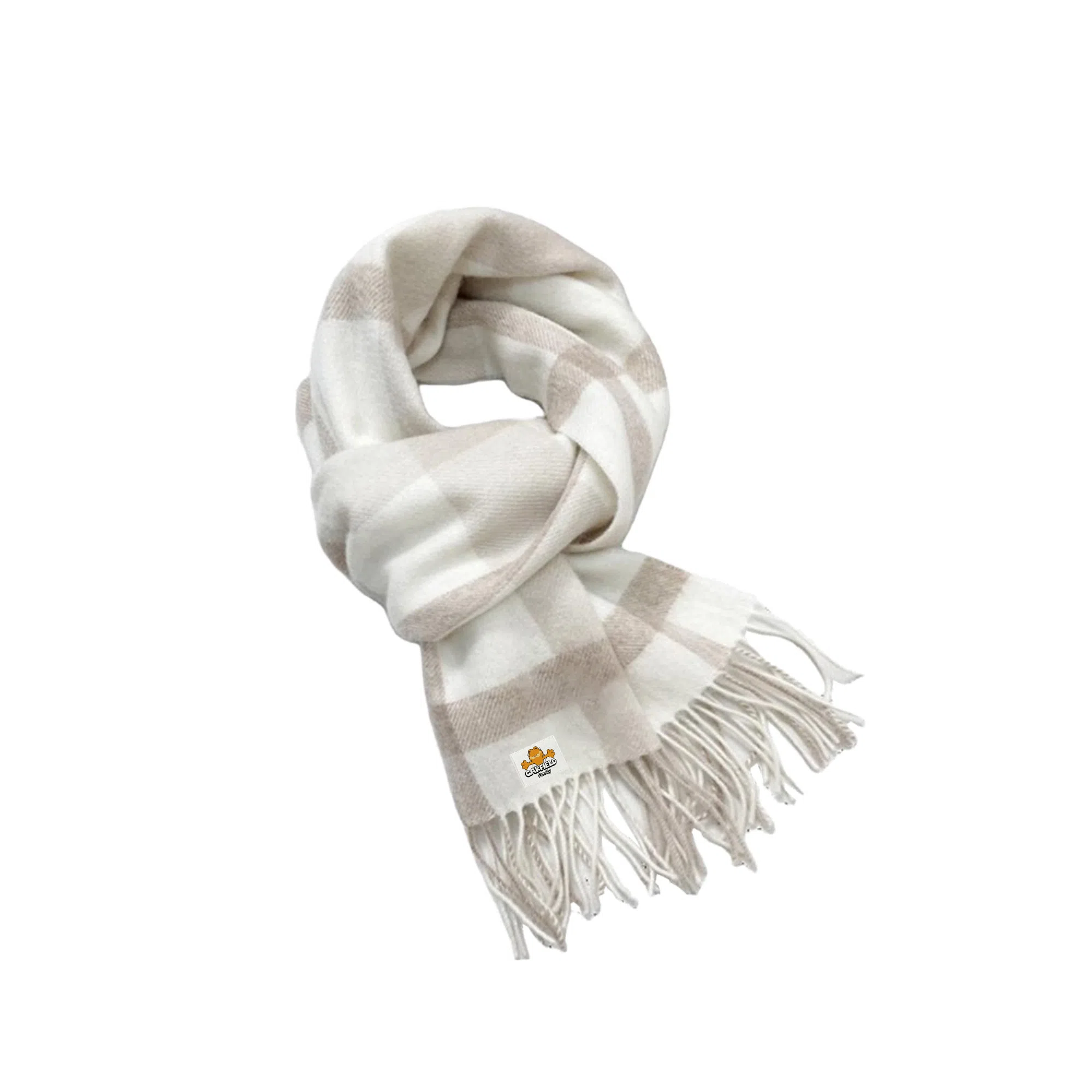 加菲猫家族 冬季防寒绵羊毛高级氛围感简约时尚百搭保暖 绒线围巾 男女同款情侣款