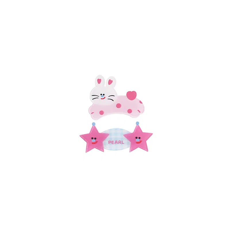 水中玉 可爱卡通萌宠发卡套装百搭侧边夹发饰气质刘海夹碎发头饰 合金 发夹 女款