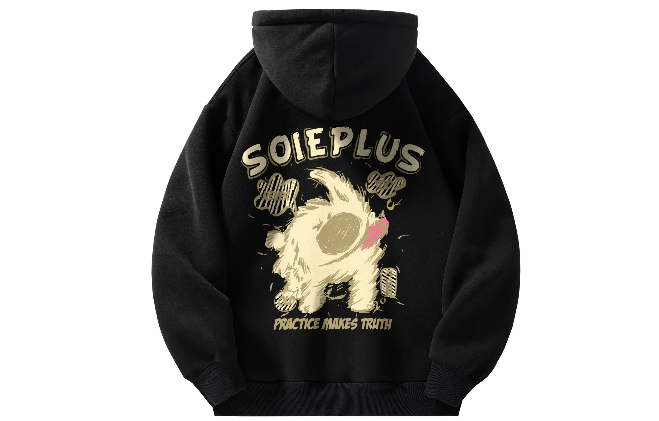 SOIEPLUS Retro Dog Logo Hoodie