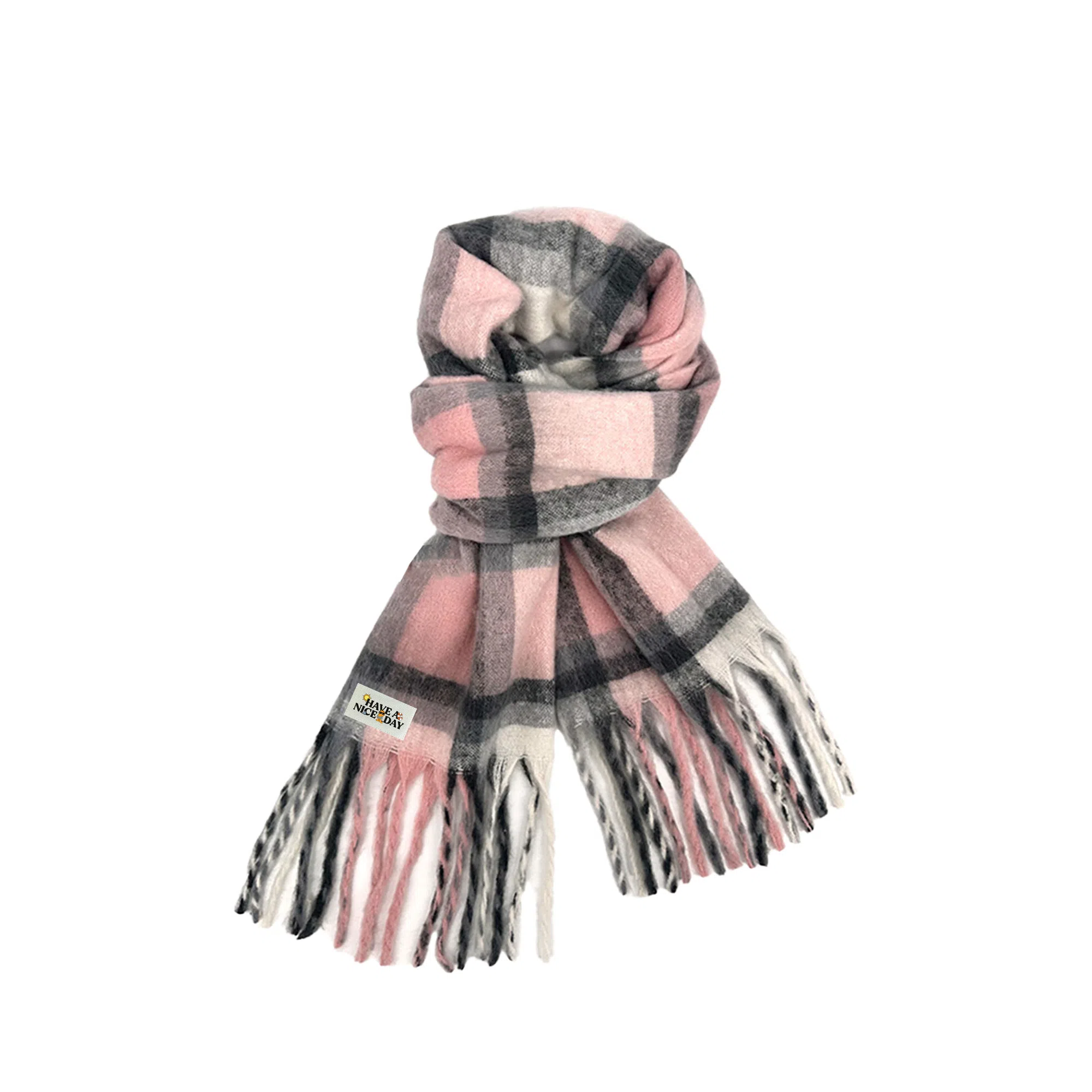 加菲猫家族 秋冬季高级氛围感多巴胺色系百搭蓬松柔软亲肤保暖 绒线围巾 男女同款情侣款