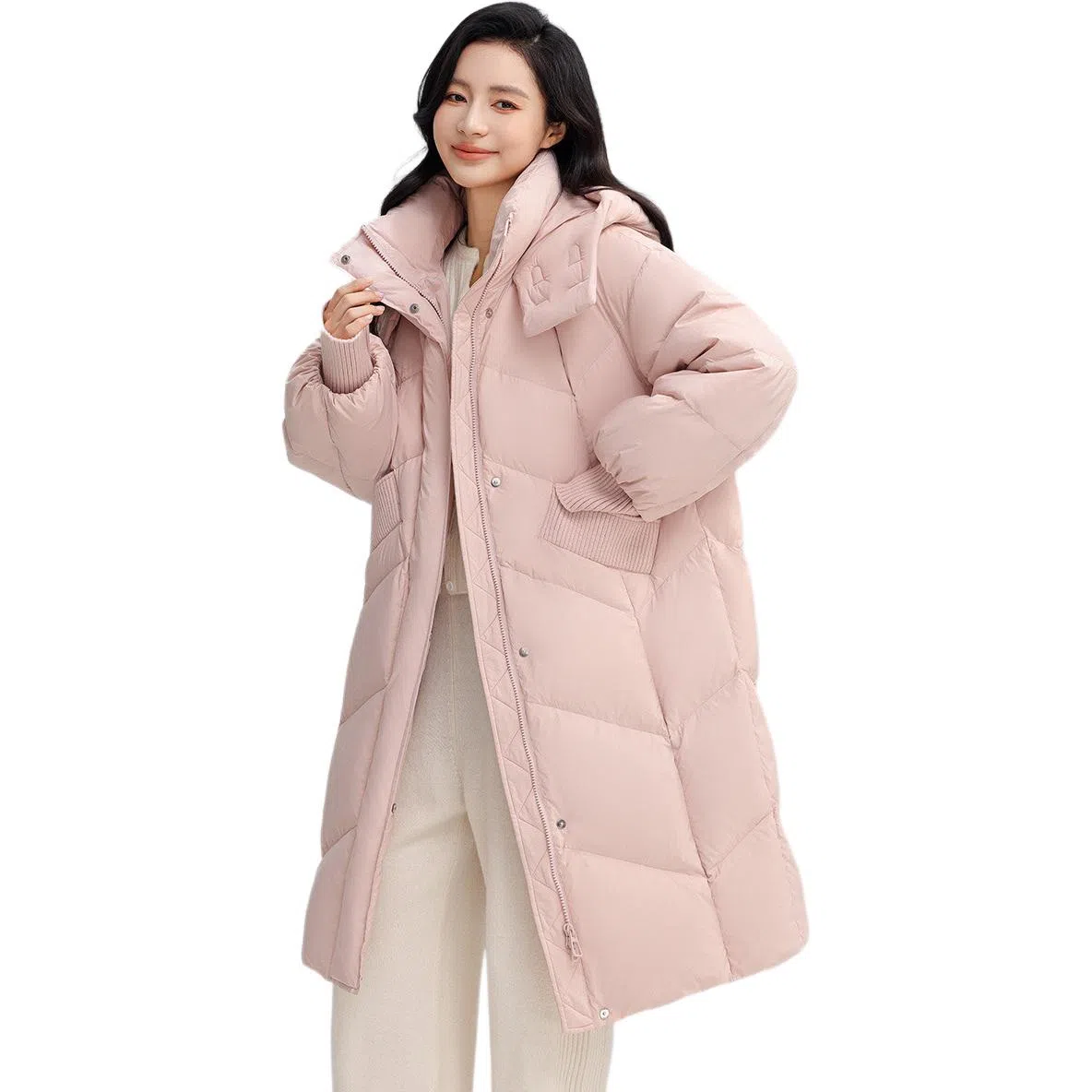 鸭鸭 【气质简约】秋冬户外保暖御寒品质鸭绒外套羽绒服 女款
