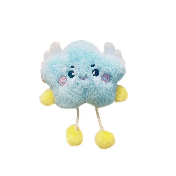 心水好物 可爱毛绒星星钥匙扣书包公仔包包玩偶挂饰 聚酯纤维 挂件 男女同款情侣款