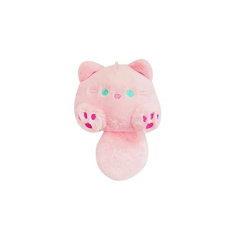 心水好物 可爱小猫咪书包钥匙扣情侣闺蜜毛绒公仔挂饰 聚酯纤维 挂件 男女同款情侣款