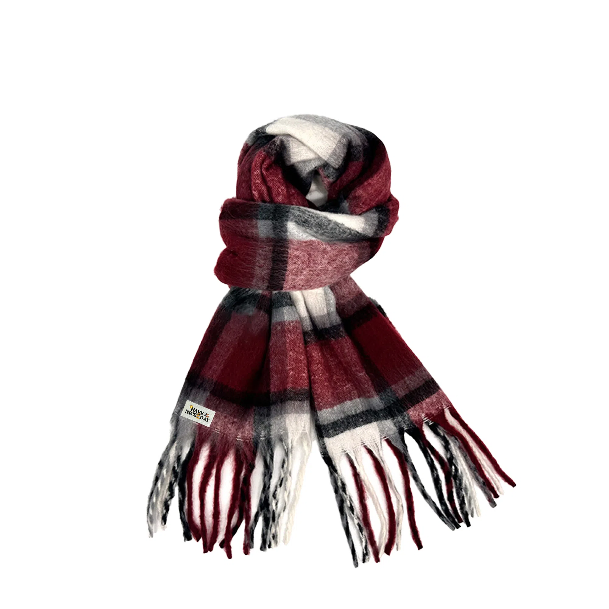 加菲猫家族 秋冬季高级氛围感多巴胺色系百搭蓬松柔软亲肤保暖 绒线围巾 男女同款情侣款