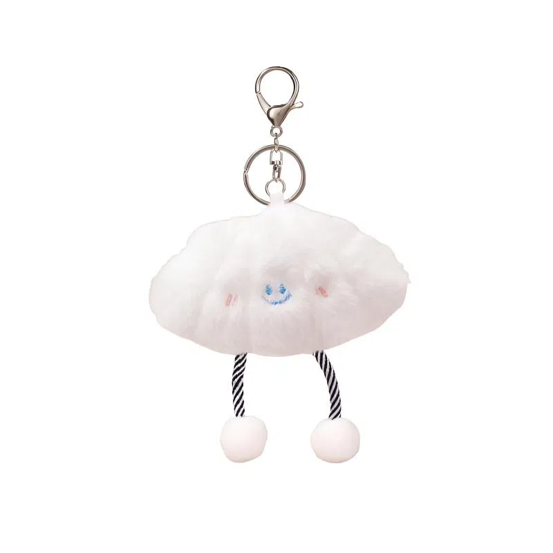 丹琴 萌趣长腿扇贝云朵笑脸 可爱创意玩偶书包背包挂饰品公仔钥匙扣 毛绒 挂件 男女同款情侣款