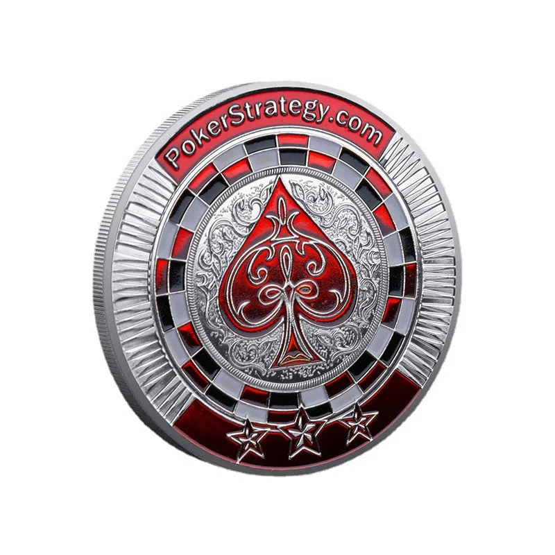 欧洛伊 压牌币金币 红桃心幸运纪念币 拉斯维加斯 筹码