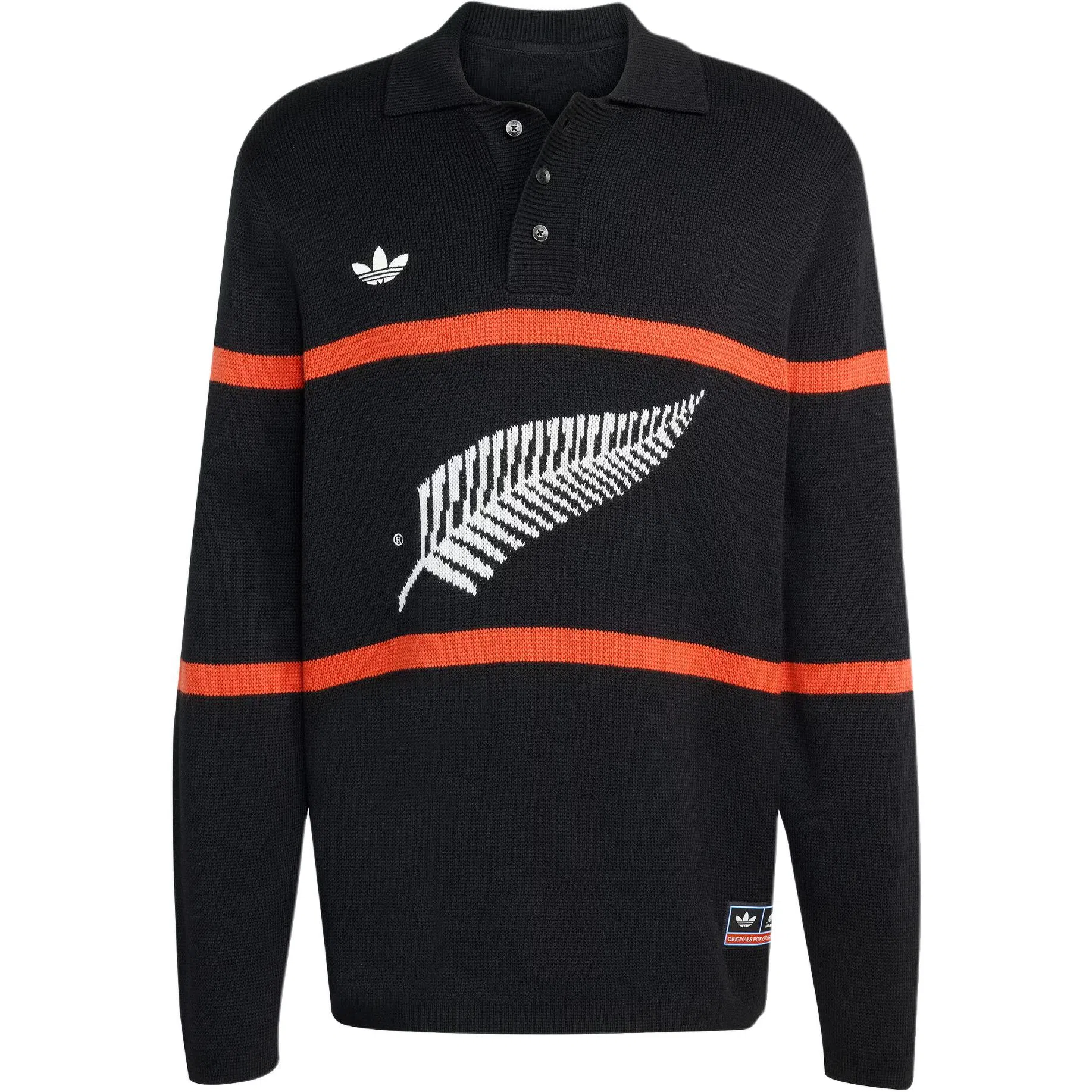 adidas originals KNITTED FW25 ALL BLACKS polo