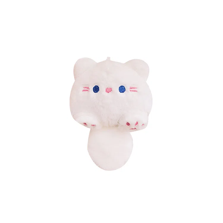 心水好物 可爱小猫咪书包钥匙扣情侣闺蜜毛绒公仔挂饰 聚酯纤维 挂件 男女同款情侣款