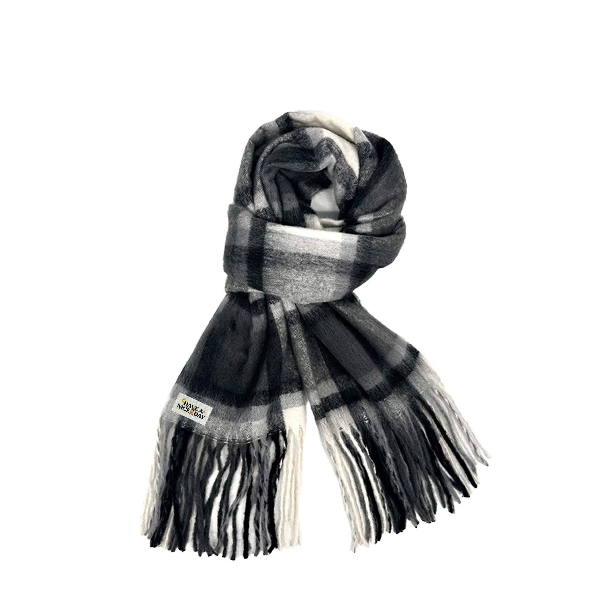 加菲猫家族 秋冬季高级氛围感多巴胺色系百搭蓬松柔软亲肤保暖 绒线围巾 男女同款情侣款