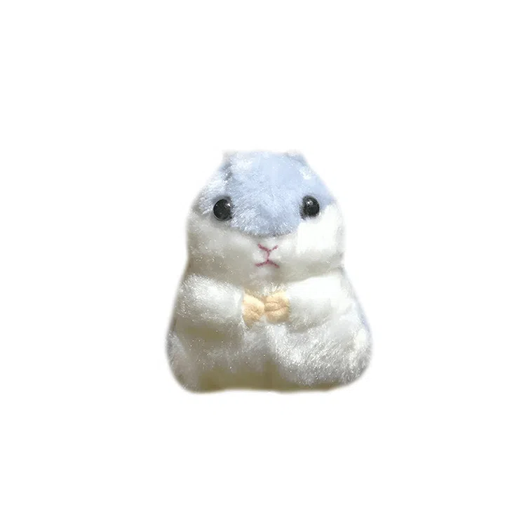 心水好物 可爱仓鼠钥匙链书包装饰用毛绒解压捏捏挂饰 聚酯纤维 挂件 男女同款情侣款