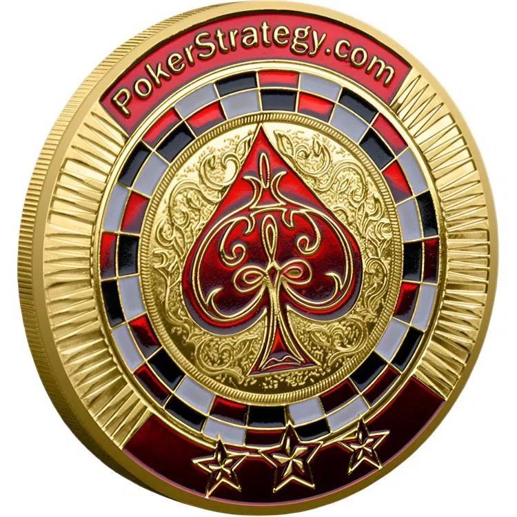 欧洛伊 压牌币金币 红桃心幸运纪念币 拉斯维加斯 筹码
