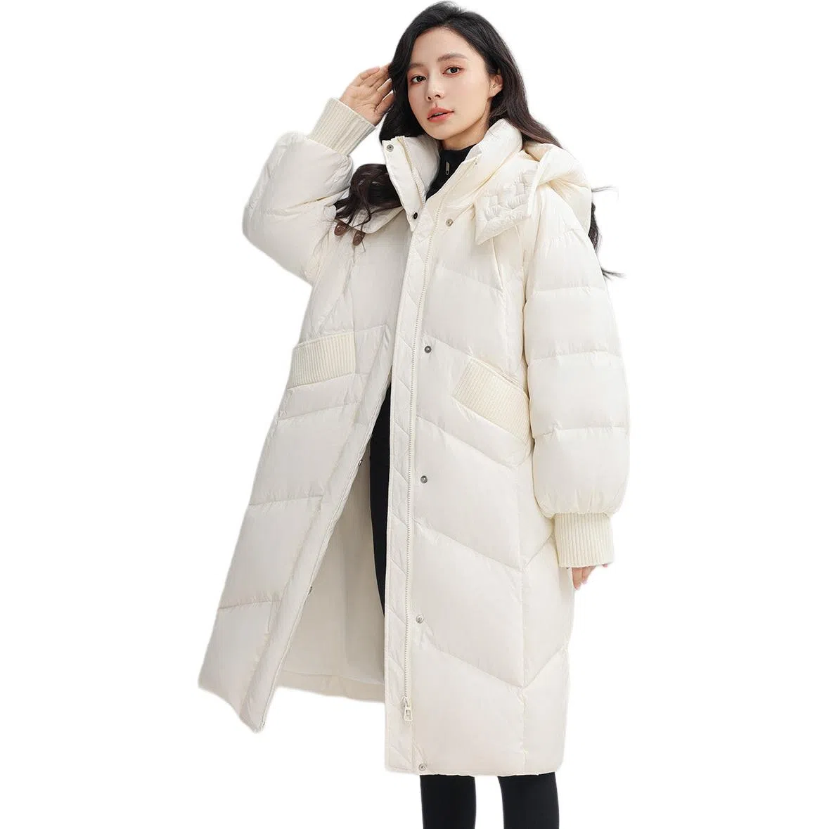 鸭鸭 【气质简约】秋冬户外保暖御寒品质鸭绒外套羽绒服 女款