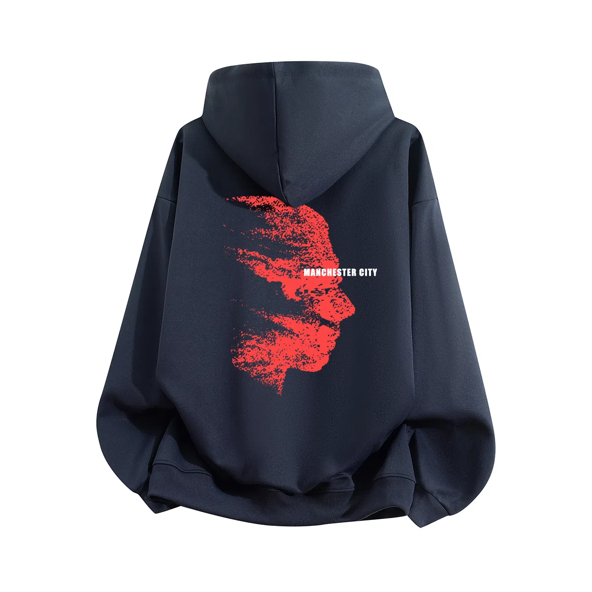 曼城 美式嘻哈经典卡通动漫手绘涂鸦字母印花时尚潮流宽松落肩日常通勤休闲运动百搭复古柔软亲肤长袖连帽卫衣 男女同款