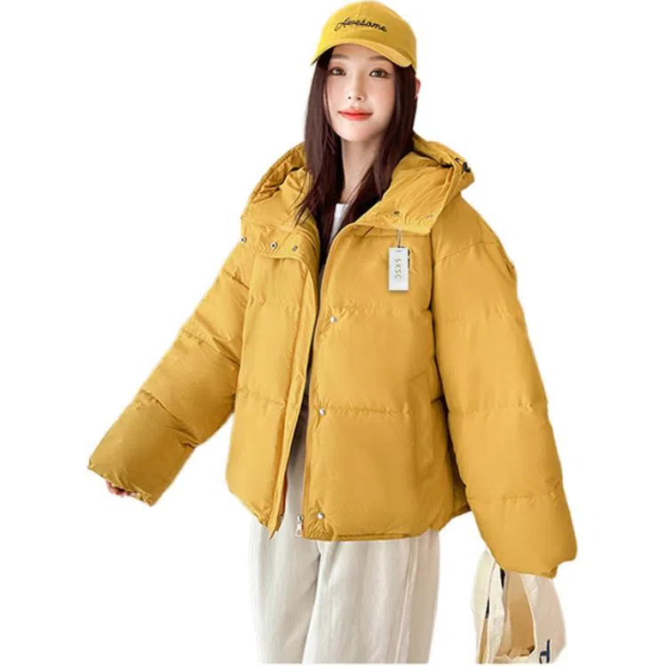 丝絮丝绸 冬季韩版宽松加厚面包服小个子棉衣棉服 女款