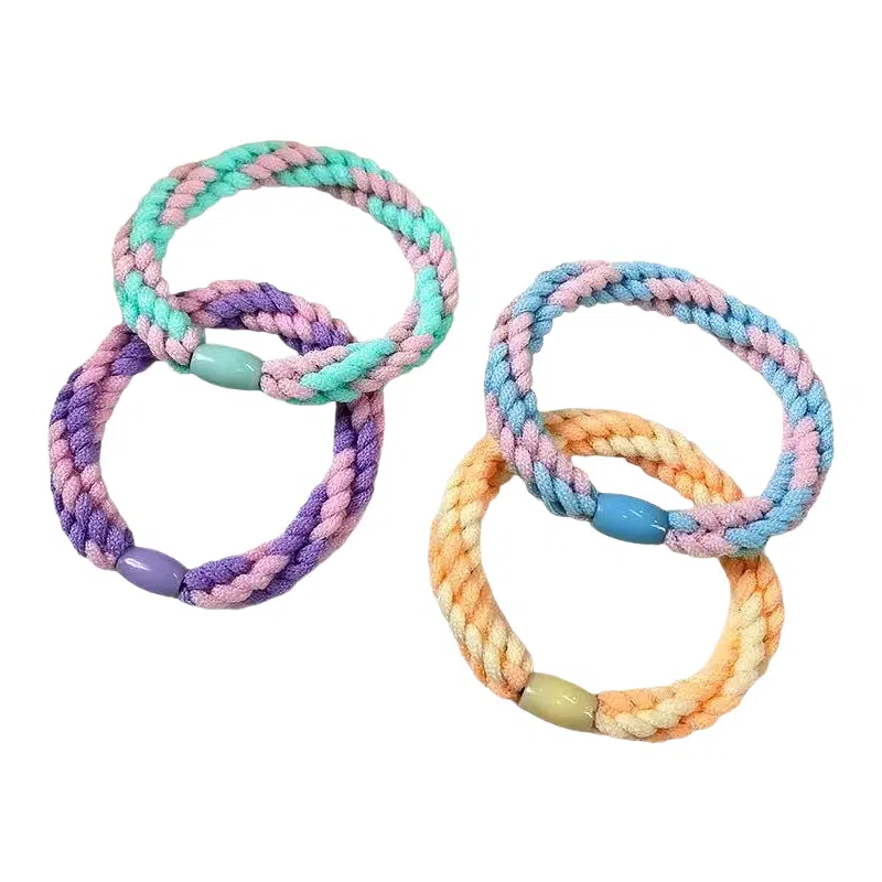 尚先生 糖果色发圈韩国可爱基础款女扎马皮套发饰 编织皮筋 头绳 女款