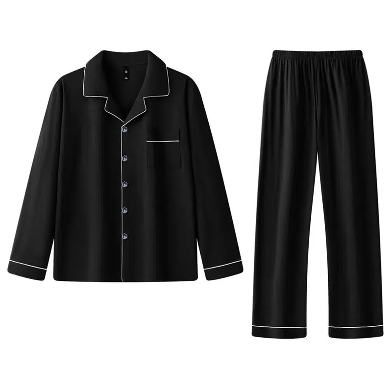静英鸾 舒适简约休闲风开衫长袖长裤家居服睡衣套装 女款
