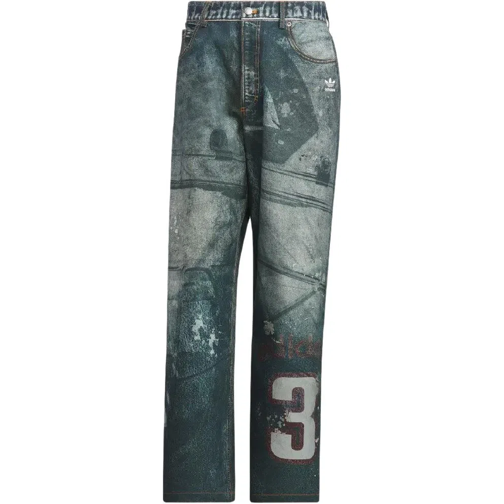 adidas originals FW25 TEAM PRINT DENIM TROUSERS