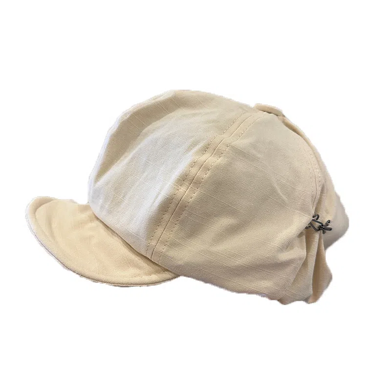 祎步康 日系薄款贝雷帽女韩版文艺复古报童帽潮云朵八角帽休闲街头画家帽 棉 帽子 女款