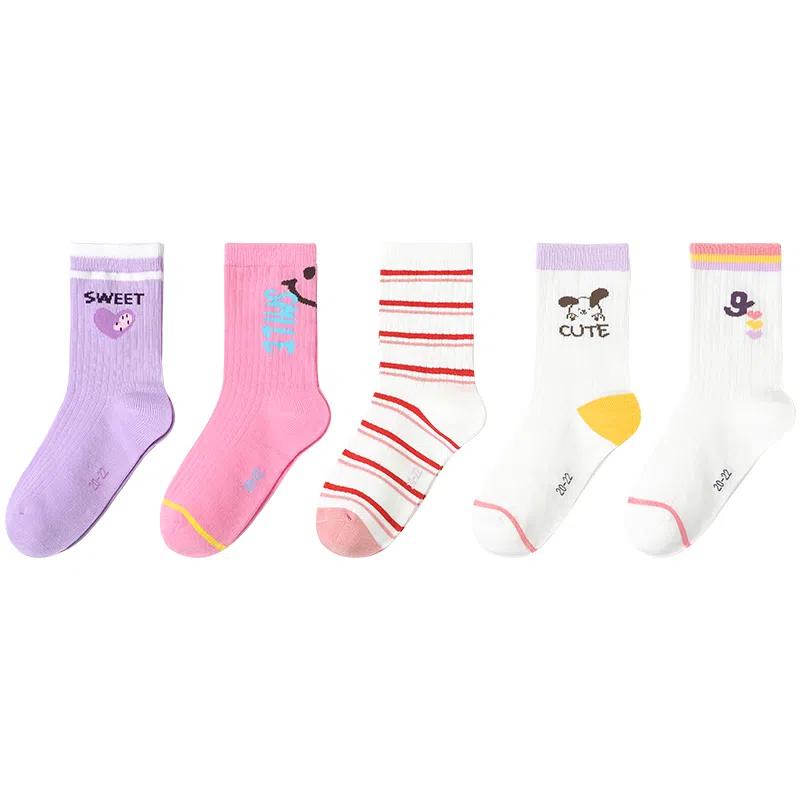 久岁伴 舒适亲肤柔软透气袜子儿童款