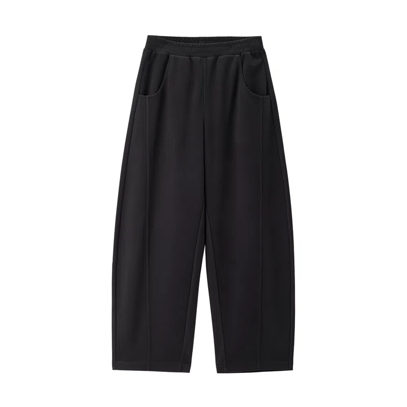 佐丹奴 破骨松紧腰针织阔腿长裤休闲裤 女款