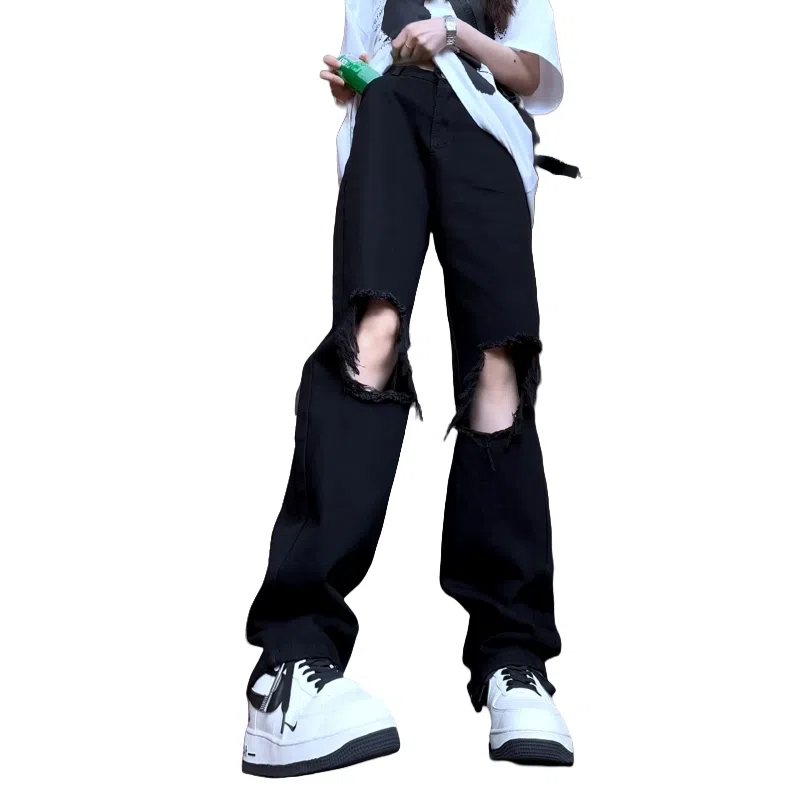 欧迪芬 纯色卫裤宽松直筒阔腿抽绳百搭拖地时尚通勤运动休闲裤 男女同款