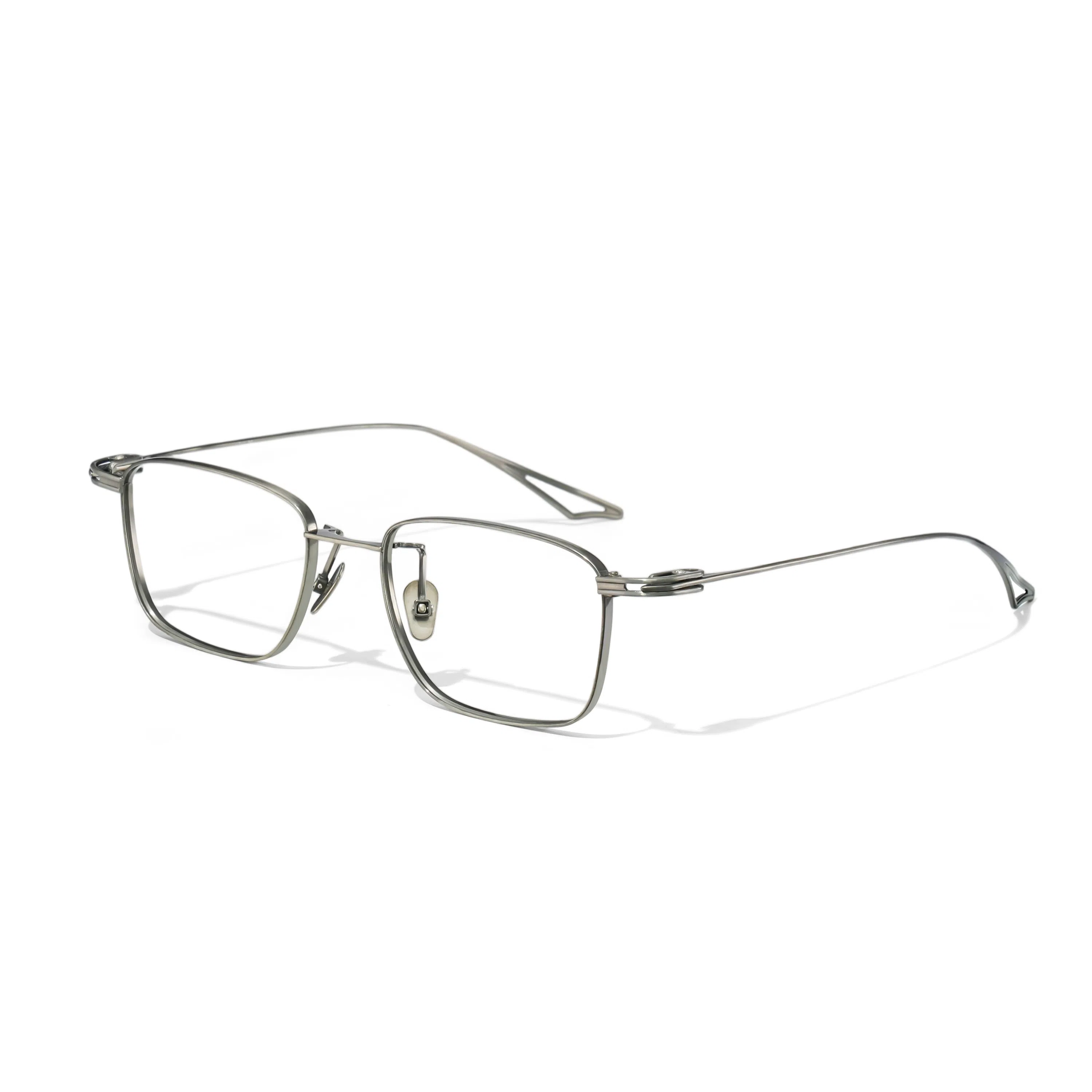 【可配度数】 苍木优品 高端设计师款近视镜框 可定制近视镜片超轻复古方框钛架眼睛 钛 方形 功能性眼镜 男女同款情侣款