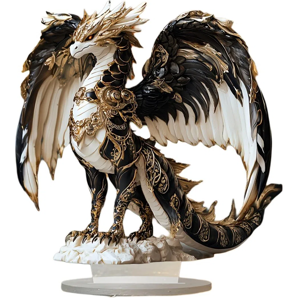 欧洛伊 独特亚克力黑色天龙高端庄严 其他静态模型