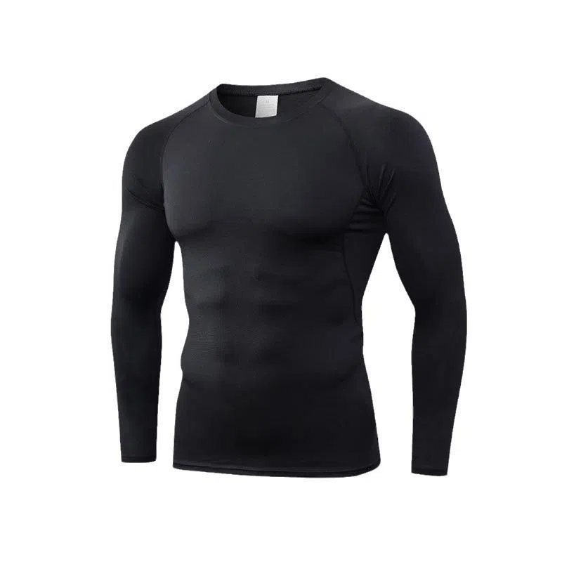 浪莎 户外跑步长袖吸湿速干衣经典运动健身衣 男款