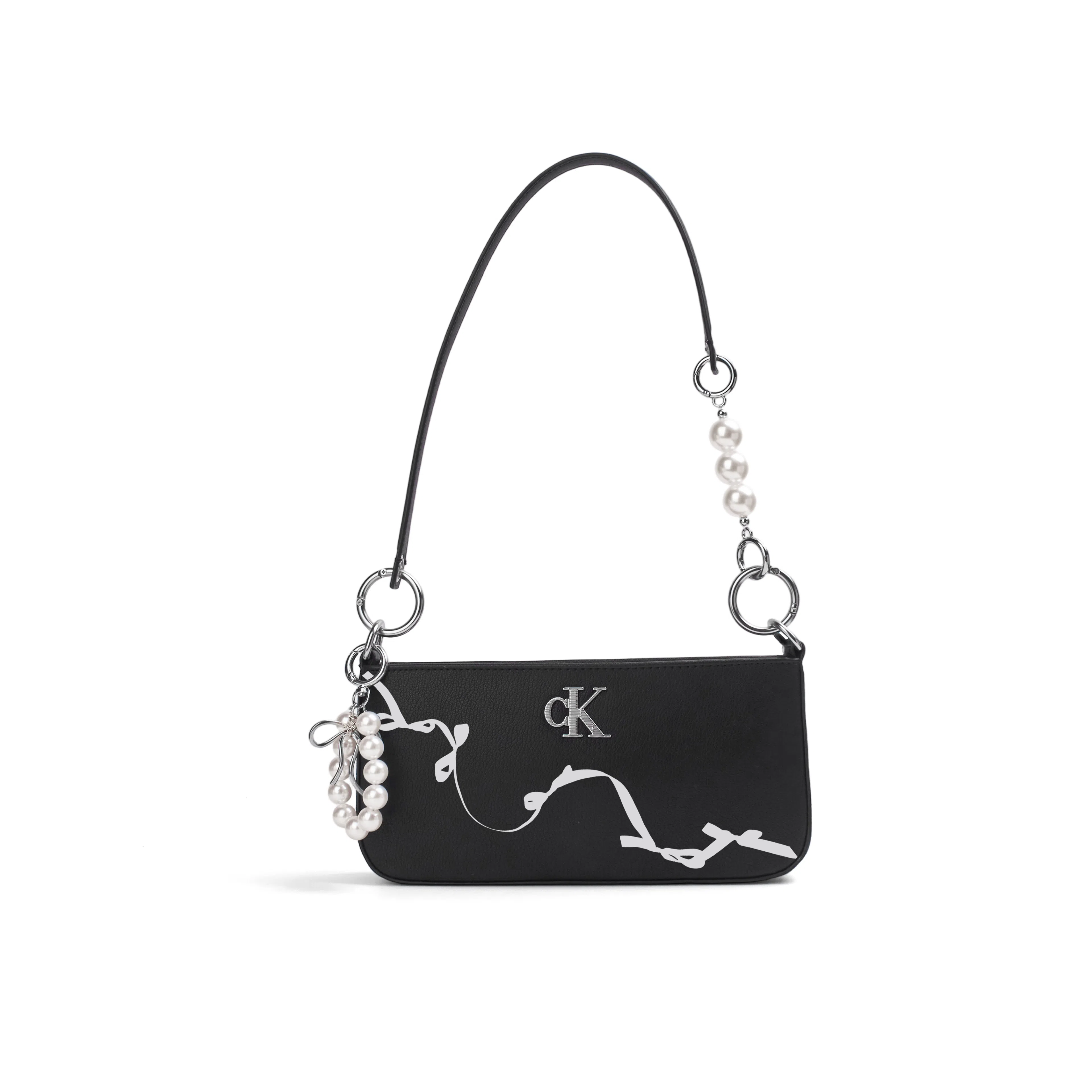 Calvin Klein Pearl Chain Shoulder Bag