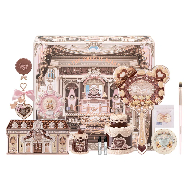 花知晓 甜心小熊系列彩妆套装礼盒 哑光清透自然