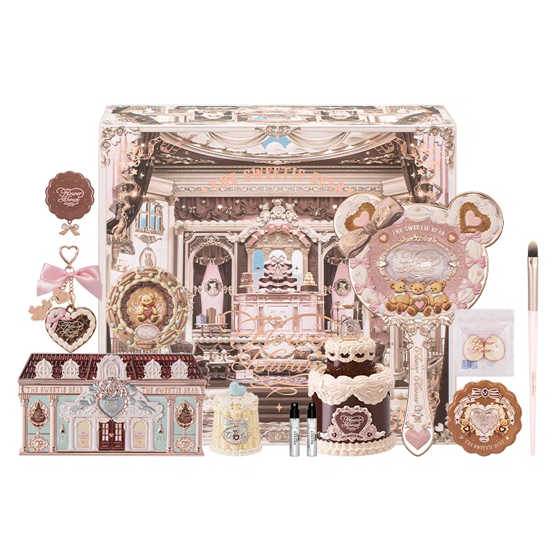 花知晓 甜心小熊系列彩妆套装礼盒 哑光清透自然