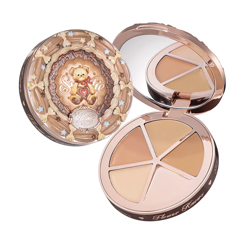 花知晓 甜心小熊四色遮瑕盘 均匀肤色自然
