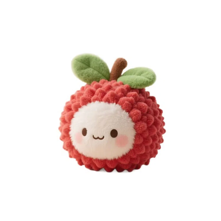 玄唐 长安的荔枝毛绒玩偶高颜值水果公仔钥匙扣包包 聚酯纤维 挂件 男女同款情侣款