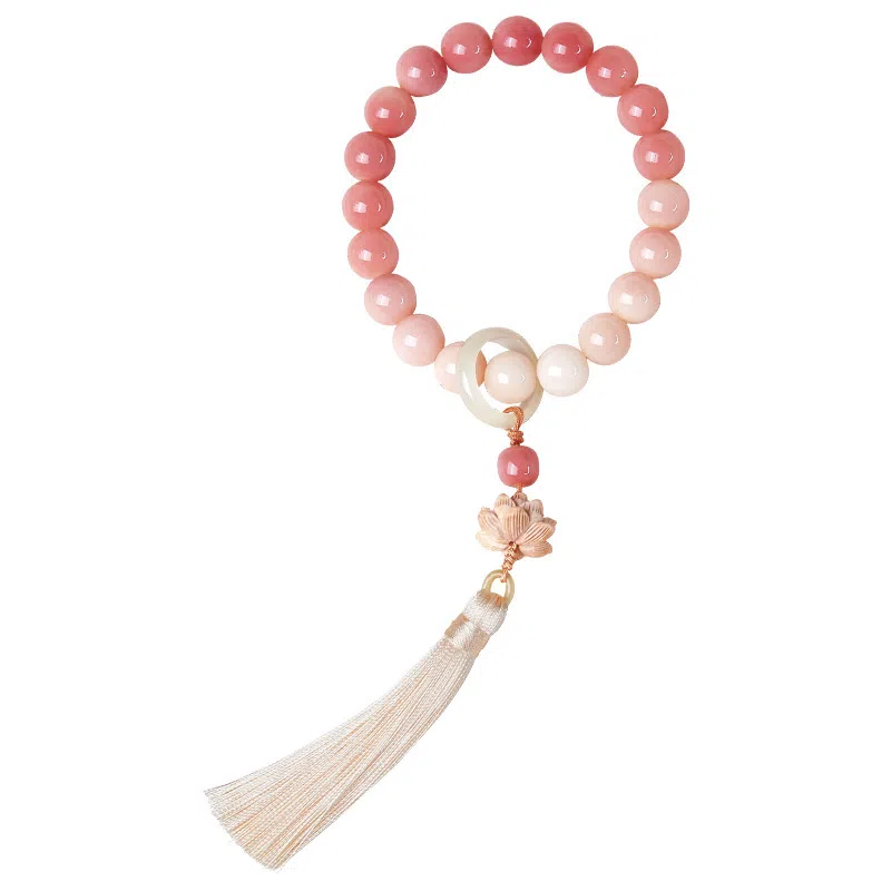 聆听花开 好运吉祥甜美清新复古设计优雅新中式文玩民族风小众轻奢高级感手持盘玩佛珠念珠 菩提根 虞美人手串 女款