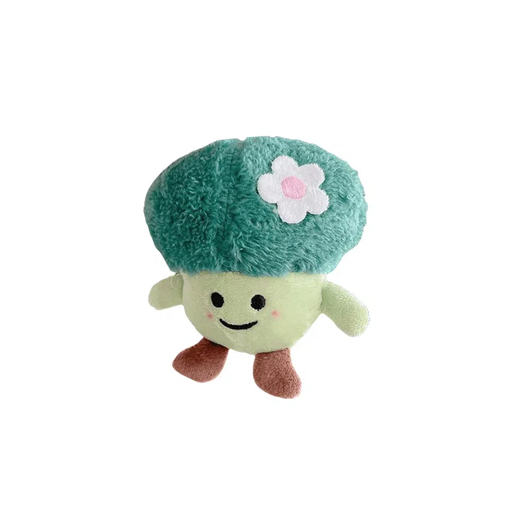 玄唐 西兰花玉米仿蔬菜毛绒玩具钥匙扣可爱娃娃包包配饰 聚酯纤维 挂件 男女同款情侣款