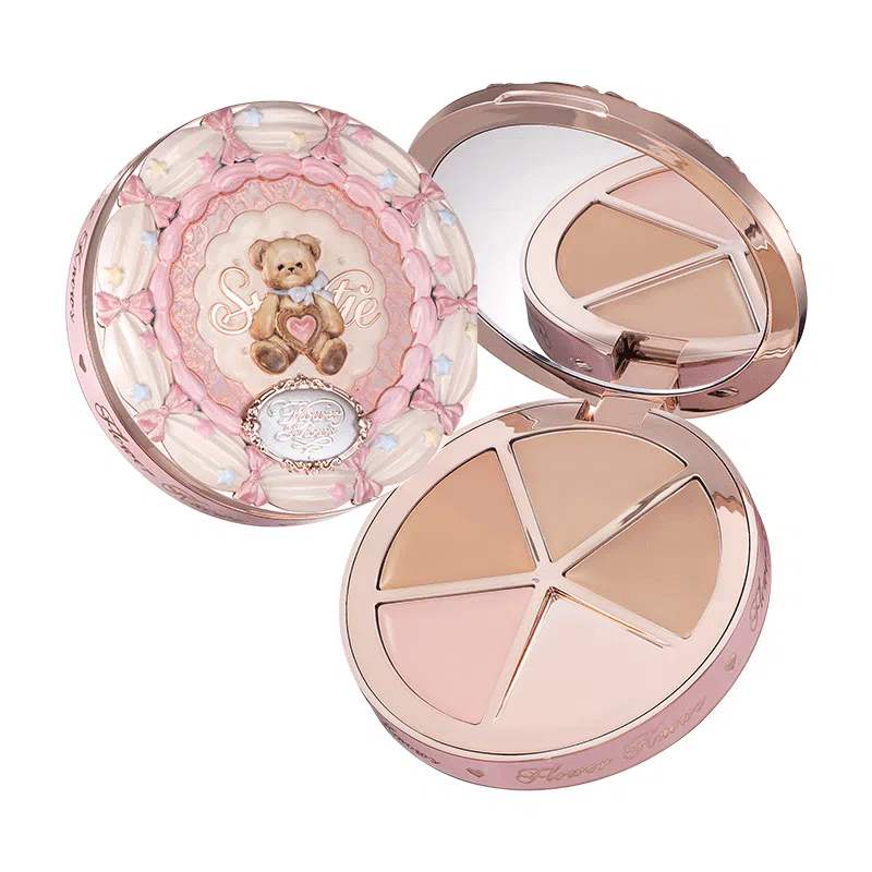 花知晓 甜心小熊四色遮瑕盘 均匀肤色自然