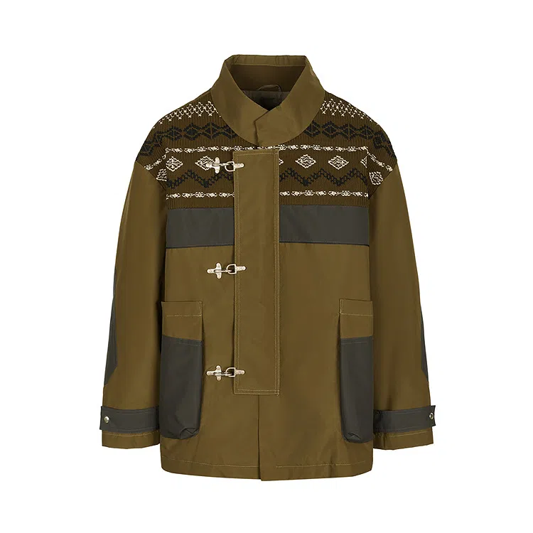 速写 休闲宽松立领长袖保暖羽绒服 男款