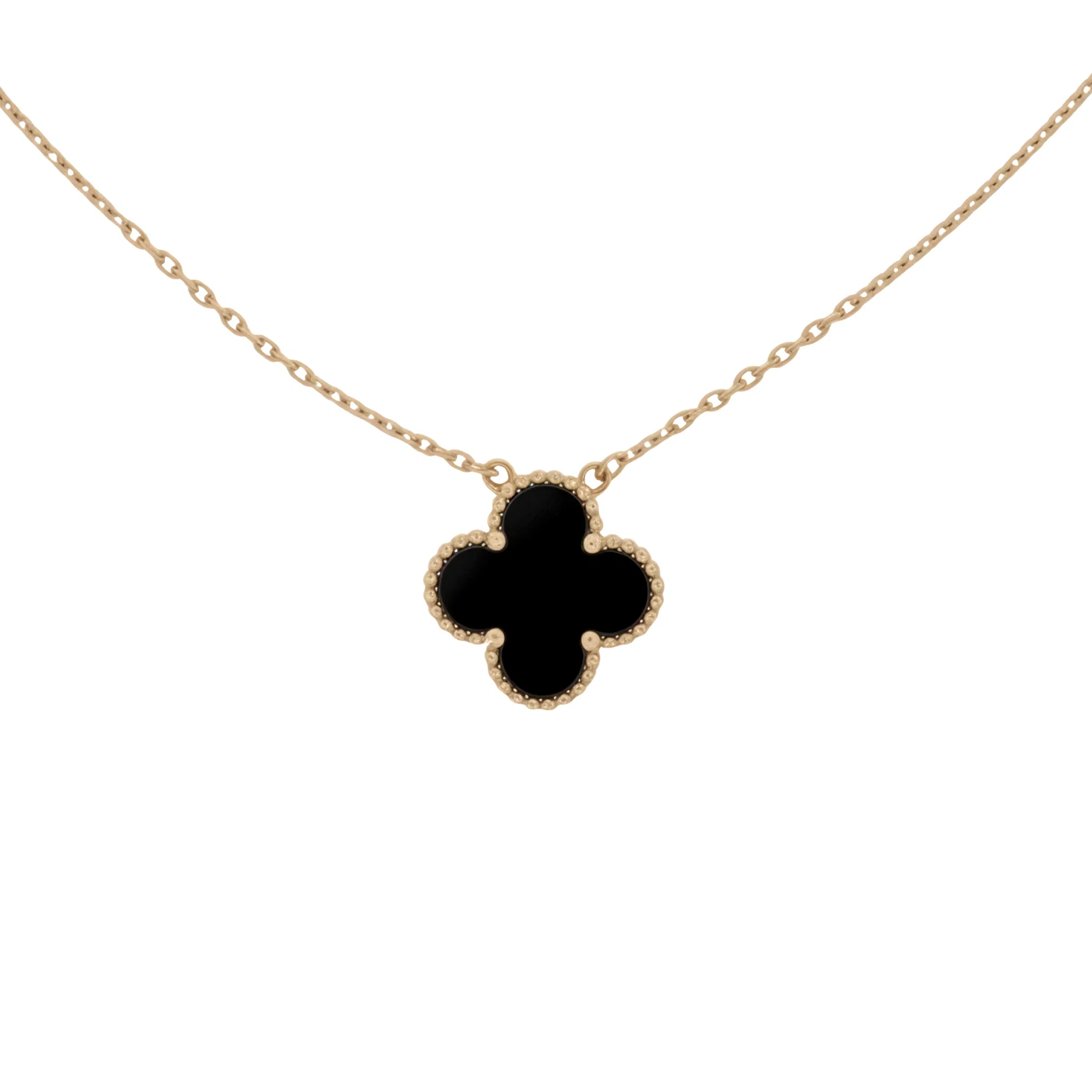 Van Cleef & Arpels Alhambra Onyx Necklace