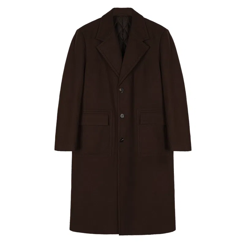 w2x Wool Overcoat Long Single-Breasted