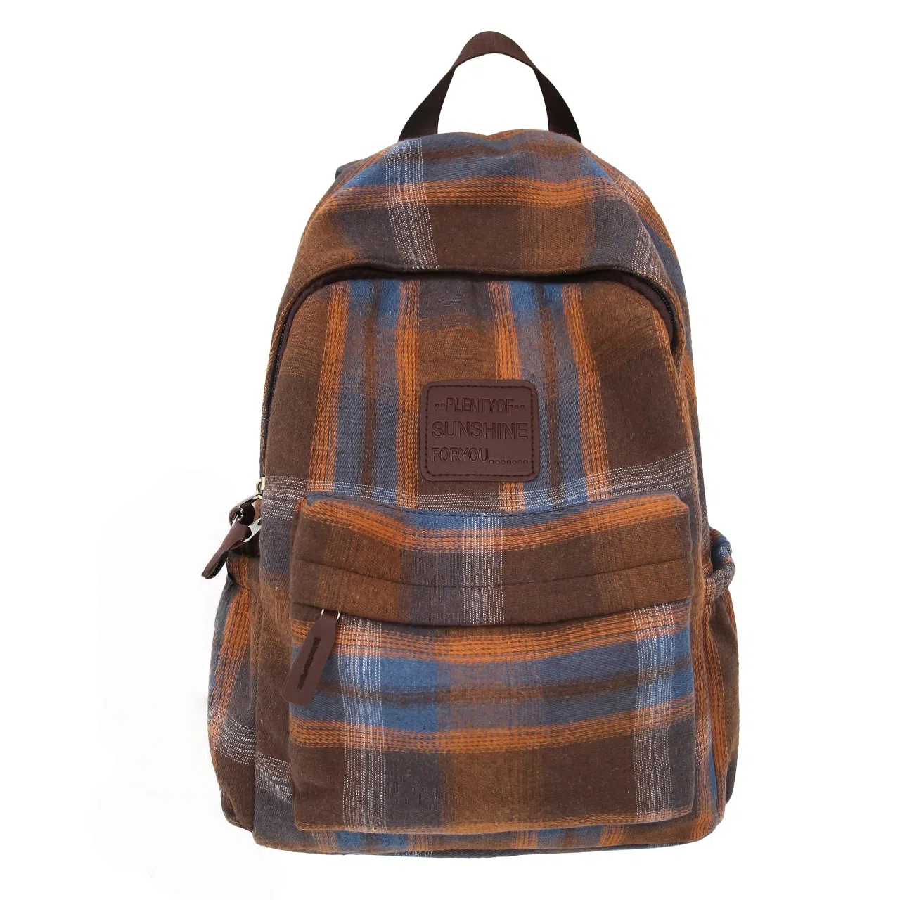 科物酷 书包复古格子大容量潮流高颜值初中高中大学生上课出游日常百搭 呢子 双肩包 男女同款情侣款 多色