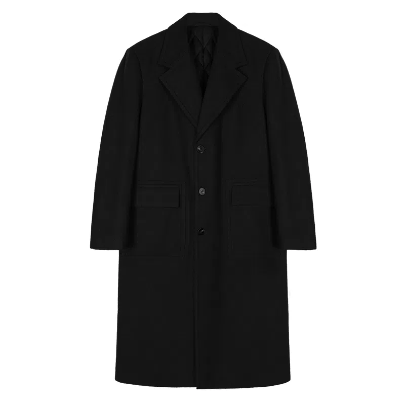 w2x Wool Overcoat Long Single-Breasted